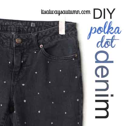 \"polka-dot-denim-jeans\"
